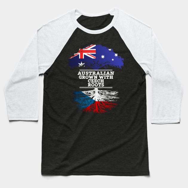 Australian Grown With Czech Roots - Gift for Czech With Roots From Czech Republic Baseball T-Shirt by Country Flags